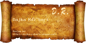 Dajka Róbert névjegykártya
