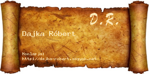 Dajka Róbert névjegykártya
